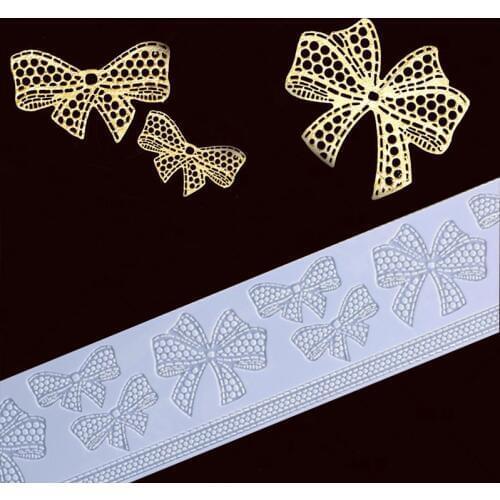 Bowknot Silicone Mold Cake Border Sugarpaste Lace Mat Cake Decorating Tools Butterfly Fondant Mould Kitchenware DIY Tool