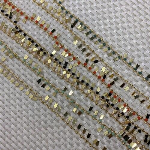 Glass Crystal Metal Handmade Chain Round Fashion Beaded Stone Crystal Necklace Handicraft Jewelry Necklace Bracelet Accessories