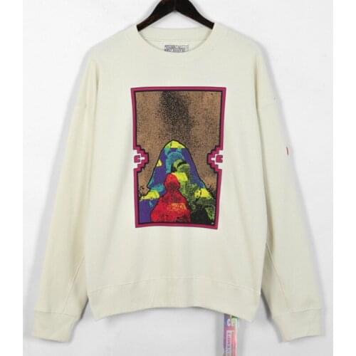 Chao brand CAV EPMT direct spray round neck sweater C.E. psychedelic woman face off white picture frame round neck sweater