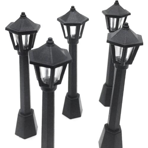 M17D Mini Street Light Model Lamp 4pcs Post Street Lights Microscopic Model for Mini Dollhouse Fairy Garden Accessories