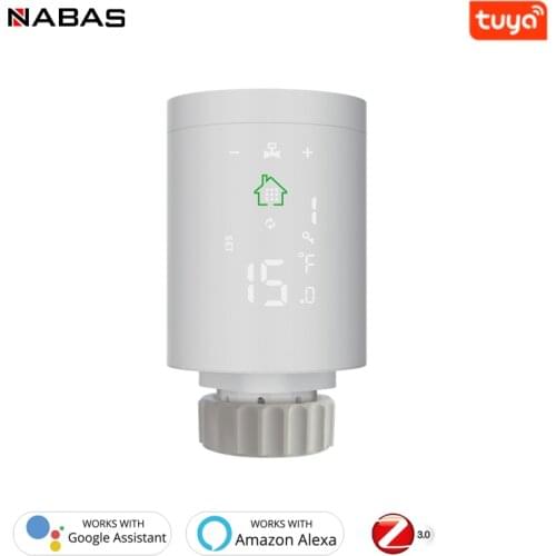 NABAS Tuya ZigBee3.0 Smart Radiator Actuator Programmable Thermostatic Radiator Valve Temperature Controller Smart Life