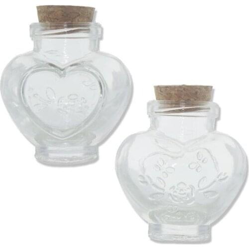 Modern 12Adet 45cc Two-Sided Heart Bottle Flower Motif Bottle vase jarrón ваза vaso مزهرية