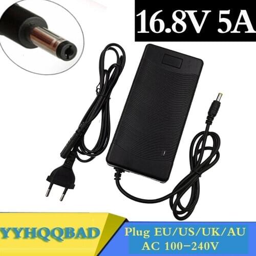 16.8V 14.4V 5A polymer lithium battery charger DC 5.5MM*2.1MM for 14.4v 14.8v battery Charger EU/AU/US/UK Plug For Electric Bike