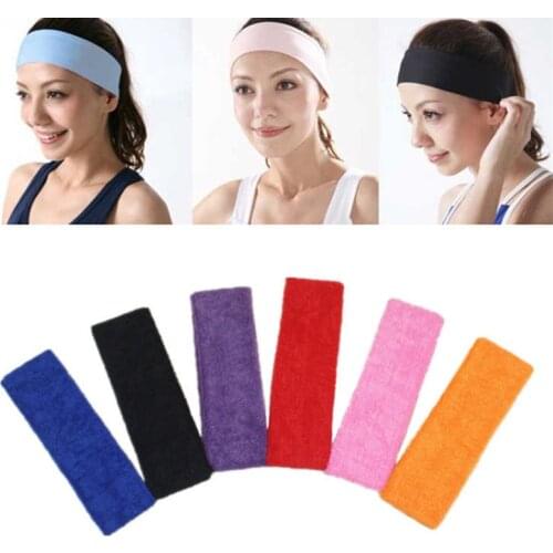 2Pcs Women Yoga Headbands, Fashion Soft Elastic Cotton Sweatband Yoga Stretchy Headband for Women Man Girl