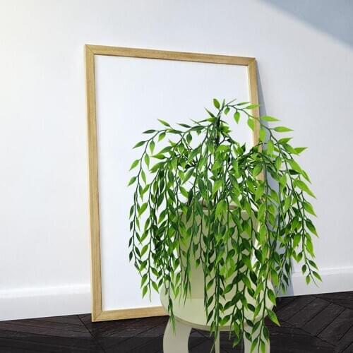 1 pc Fern Vine Plastic Green Hanging Eucalyptus Grass Rattan Balcony Artificial Pine Needle Plant Artificial Ivy Vine Flowers