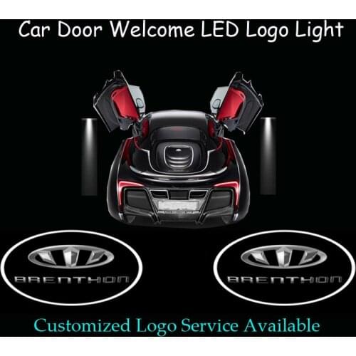 2x Car Door Welcome Customized BRENTHON Logo Ghost Shadow Spotlight Laser Projector Puddle LED Light (1294)