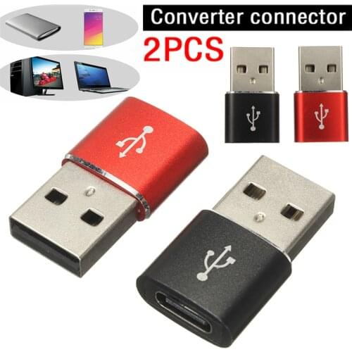 2pcs Mini Type C USB 3.1 Female to USB A Male Adapter Converter USB 3.1 Socket Adaptor Convertor Mobile Phone Accessories