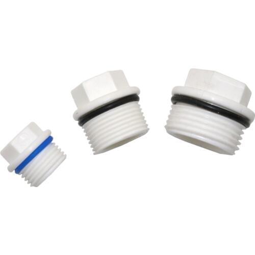 1/2 Inch 3/4 Inch 1 Inch External Thread End Plugs Screw End Caps Garden Irrigation Tube Pipe PVC Hole Seal Stopper Fitting 5Pcs