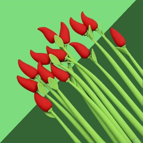 50pcs creative gel gel neutral pen vegetable fruit color changing Pen Black Signature water pen ball point pen