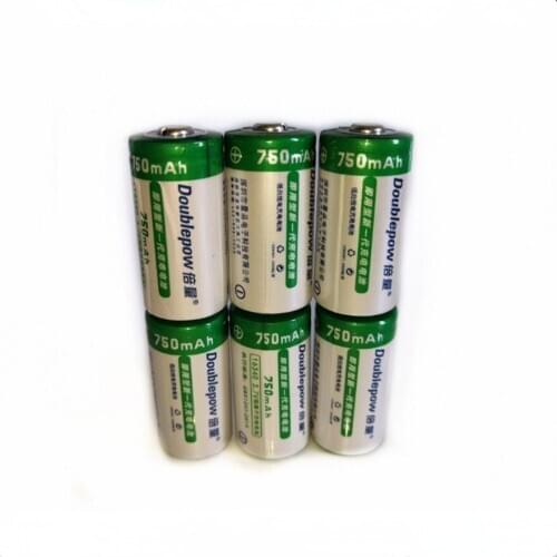 6pcs/lot 3.7V 750mAh 16340 rechargeable battery CR123A lithium battery suitable for camera instrument rechargeable battery