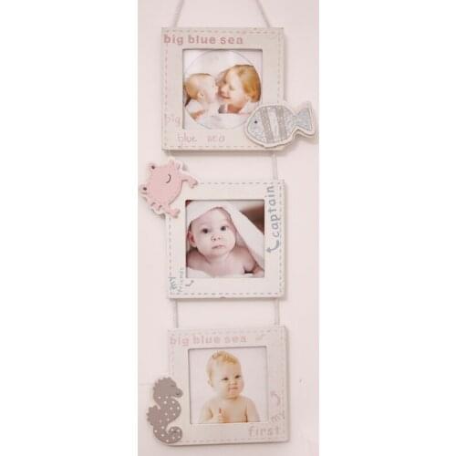 Nordic White Wooden Picture Frames Wall Photo Frame Modern Wood Ornaments Kids Room Wall Decor Cartoon/Heart Shapes Boys & Girls