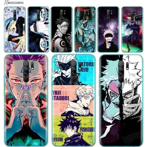 Transparent Cover Cartoon Anime Jujutsu Kaisen For Xiaomi Redmi K40 K30i K30T K30S K30 K20 10X GO S2 Y2 Pro Ultra Phone Case