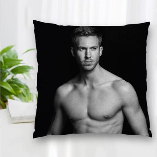 Custom Singer Calvin Harris Pillow Case Polyester Decorative Pillowcases Zipper Pillow Case Pillowcase Cover Square 40x40cm