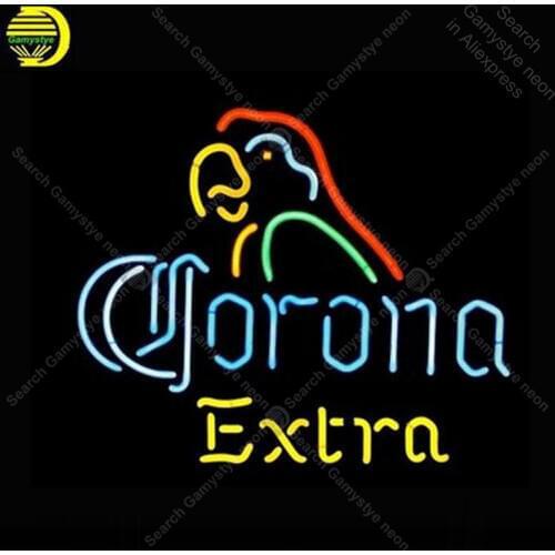 Coron Extra Parrot Neon Sign neon lamp GLASS Tube BEER BAR Pub Store Display Handcraft Iconic Sign personalized cool neon sign