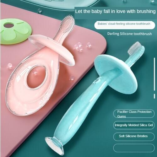 Baby Silicone Toothbrush Fur Training Toothbrush Toothbrush Baby Teether Child Milk Toothbrush Wash Tongue Coating