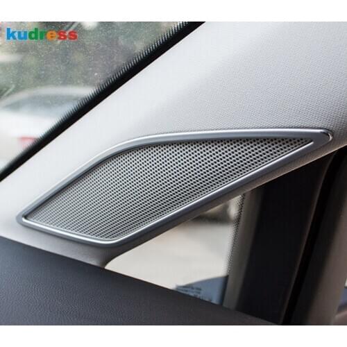 For Volkswagen Golf 7 MK 7 2013 2014 2015 2016 2017 2018 Stainless Steel Car Interior Front Door Speaker Cover Trim Stickers