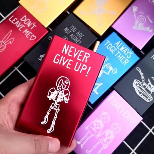 Funny Cartoon Villain Hold 20 Slim Cigarette Aluminum Alloy Womens Cigarette Case Not Fade Cigarette Boxes