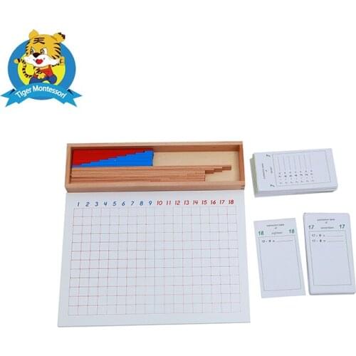 Montessori mathematics Subtraction Strip Board toy