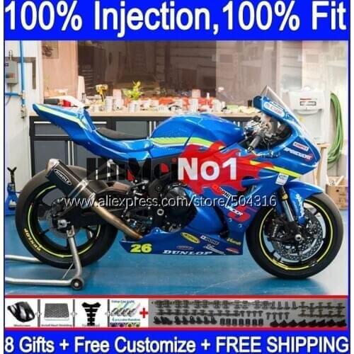 Injection OEM For SUZUKI GSXR1000 L7 L8 GSXR 1000 2017 2018 2019 116MC.22 GSXR-1000 K17 GSX-R1000 17 18 19 Fairing Glossy blue