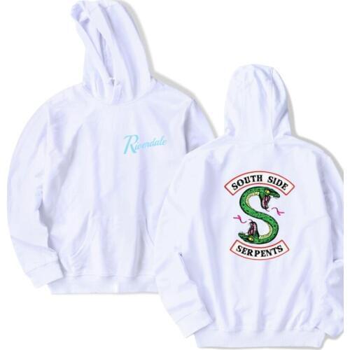 Hot movie Cosplay Riverdale costume Hoodies Men women hip hop pullover South side Serpents print hoodies costume women xxs-4xl
