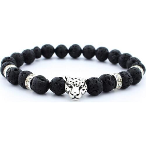 2016Hot selling!High quality Buddha Leo Lion Head Bracelet Lava Stone Bracelets For Men Women jewelry pulsera