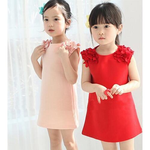 Hot Girls Princess flower Dress Princess Dress Children Summer vest Dresses 1-5 years toddler girls sweet party dress