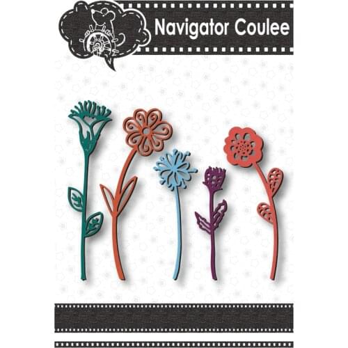 5 spring flowers died in the scrapbook metal cutting mold DIY craft moulded paper card making photo album decoration 2021 new