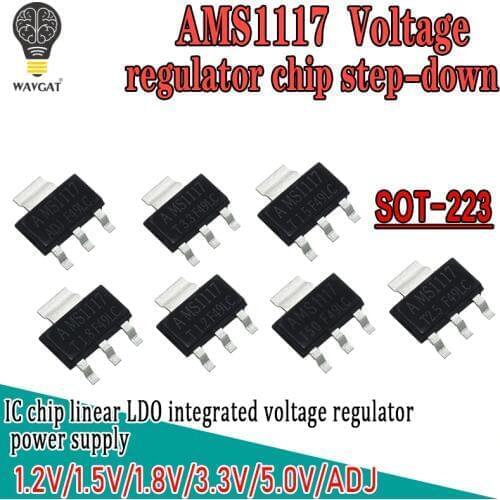 AMS1117 series AMS1117-3.3V AMS1117-ADJ AMS1117-1.8V AMS1117-1.2V AMS1117-5.0V AMS1117-3.3 AMS1117-5.0 Stable voltage power chip
