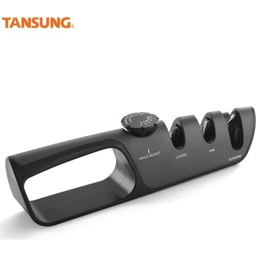 Multifunctional 14-24 degree adjustable angle quick sharpening scissors household kitchen knife three holes