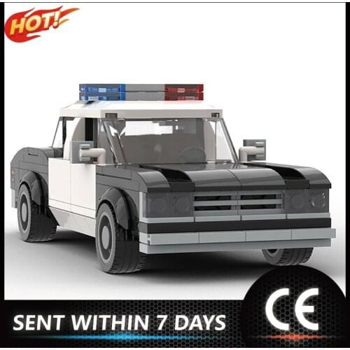 MOC-22397 Die Hard 1979 LAPD Chevrolet Impala Police Car Vehicle Model Building Blocks Bricks Childrens Assemble Toys