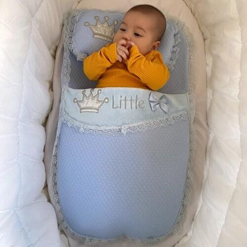 Blue Baby Boy Swaddle Bottom Opening