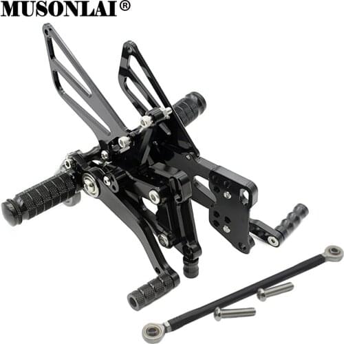 Motorcycle CNC Footpeg Footrest Adjustable Rearset Foot Peg Pedal Motorbike Rear Set For Kawasaki Z750 2004 2005 2006