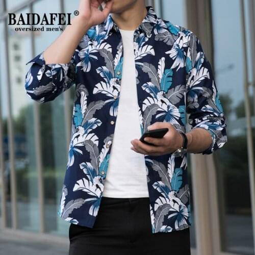 Oversized 5XL 6XL Mens casual Shirts 2021 Autumn New Men Long Sleeve Shirt Fashion Casual Printed Shirt Slim Male Clothes