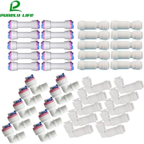 10 PCS Check Valve One-way Valve non-return Valve prevent fluid backflow 1/8" External thread 1/4" Quick Connector RO Purifier