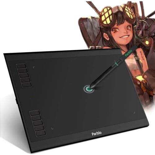 Parblo A610Plus V2 Drawing Tablet 8192 Pressure Levels Support Android Windows Mac Digital Graphic Tablet for Drawing & Game OSU