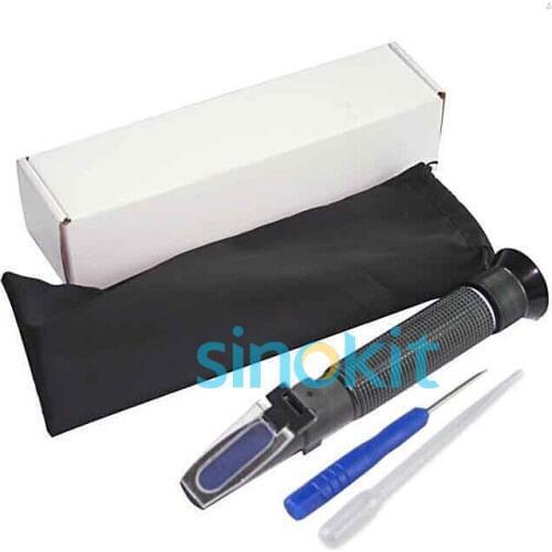 3 In 1Multi Brix 0-44% OE KMW Plastic Material Refractometer P-RHB-44SATC Black Handle