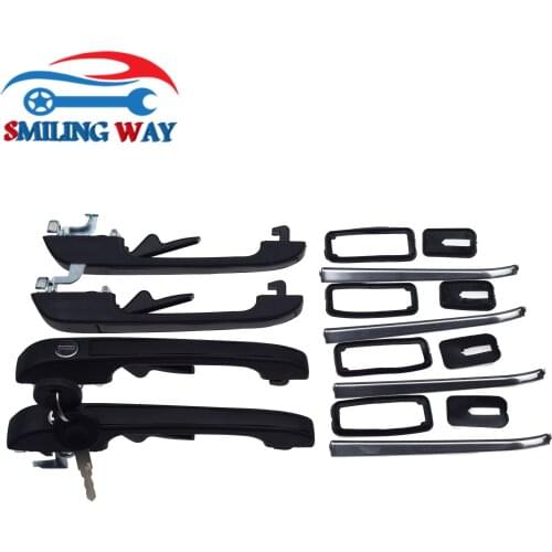 SMILING WAY# Outside Door Handle For VW Golf Jetta MK1 MK2 Scirocco Caddy Derby Passat Polo Santana Front Rear Left Right Set
