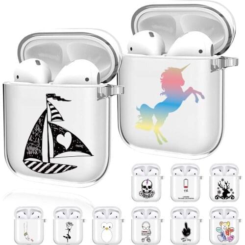 Capas De Silicone Macio Para Apple AirPods (1st/2nd Generation) Case Protetor Bluetooth Sem Fio Anti-fall Fone De Ouvido Capa