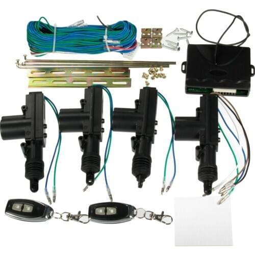 Universal Atuo Car 2 Doors or 4 Doors Central Lock Locking Keyless Entry System Kit + 2 Remote Keys Fob