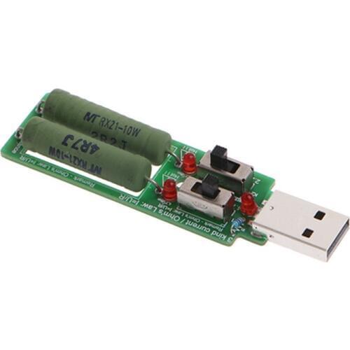 USB Resistor Electronic Load w/Switch Adjustable 3 Current 5V Resistance Tester