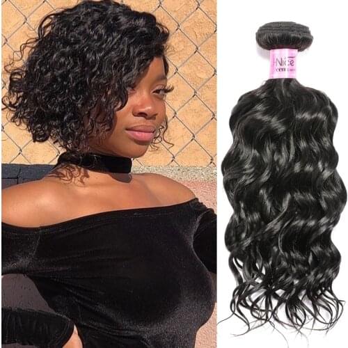Unice Hair Brazilian Natural Wave Hair Bundles Short Style Human Hair Weaving 3/4 Bundles Deal Brazilian Virgin Hair Extensions