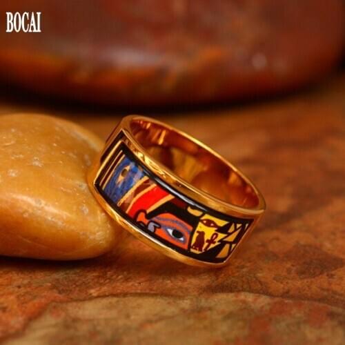 2020 new accessories Cleopatra series fashion enamel jewelry new cloisonne woman ring earrings jewelry
