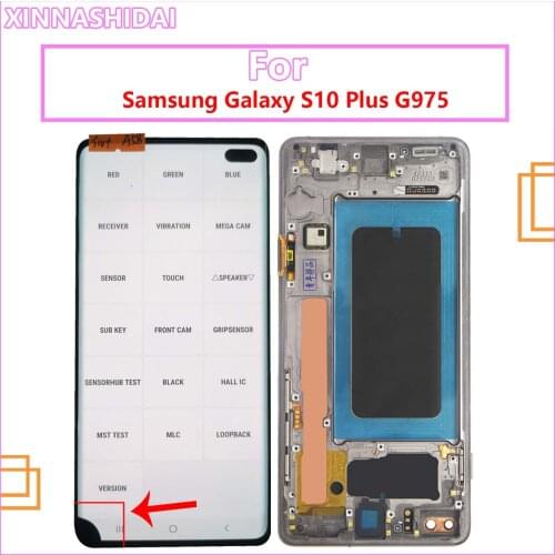 AMOLED LCD For Samsung S10P LCD Display Touch Screen Assembly For S10 Plus G975 LCD Repair
