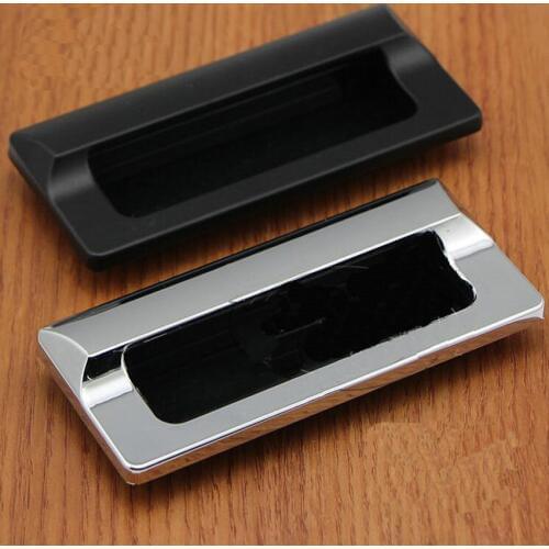 Brand NEW 1pcs Recessed Sliding Door Handle Hidden Invisible Wooden Door Push/Pull Handles Black/Plated