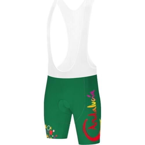 2021 team spain ANDALUCIA cycling shorts Quick Dry Breathable ropa ciclismo hombre verano racing biker shorts