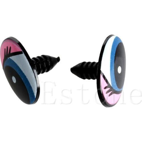 2018 NEW 5 Pairs(10Pcs) Oval Blue Safety Plastic Eyes Toy Puppets Dolls Eyes DIY 24 x18mm