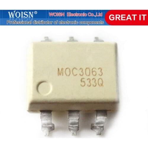 5pcs/lot MOC3063 MOC3063-M EL3063 SMD-6 Driver Output Optocoupler ICs In Stock