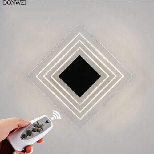 6W LED Wall Lamp Dimmable Remote Control Modern Bedroom Living Room Indoor Lighting Stairs Corridor Decoration Wall Light