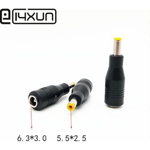 1pcs 5.5*2.5 Male to 6.3*3.0 Female AC DC Power Adapter Plug Connector dc jack tip Notebook Laptop Widely for Laptop