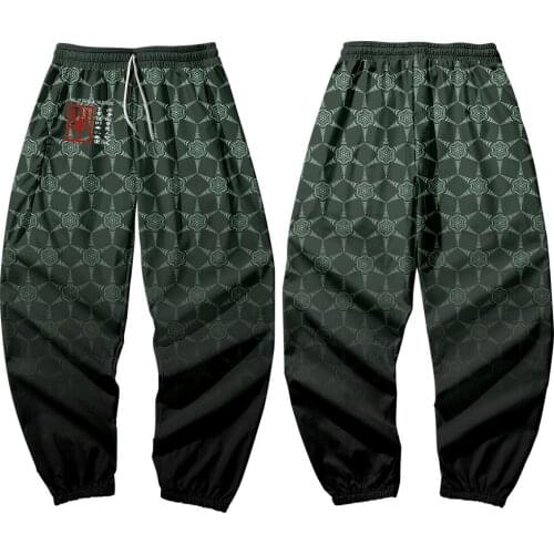 Summer New Arrival Men Cargo Pants Green Print Elastic Waist Streetwear Men Loose Trousers Pants Oversize 6XL